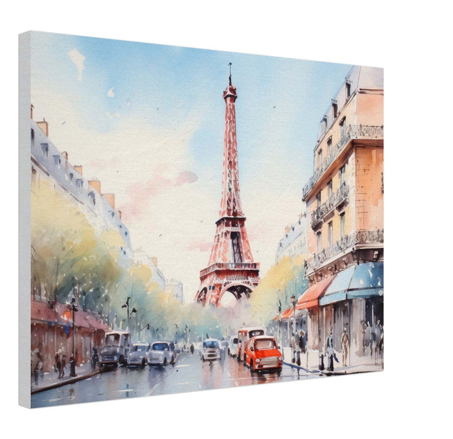 Eiffel Tower Watercolour - Canvas