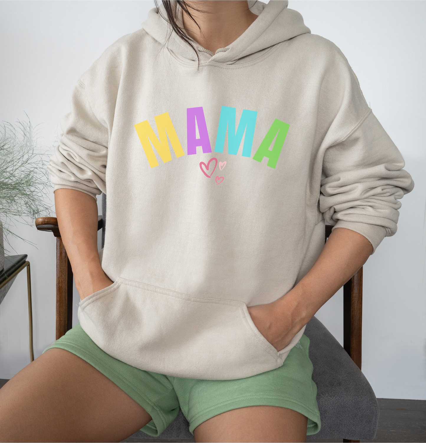 Mama Rainbow Design Hoodie