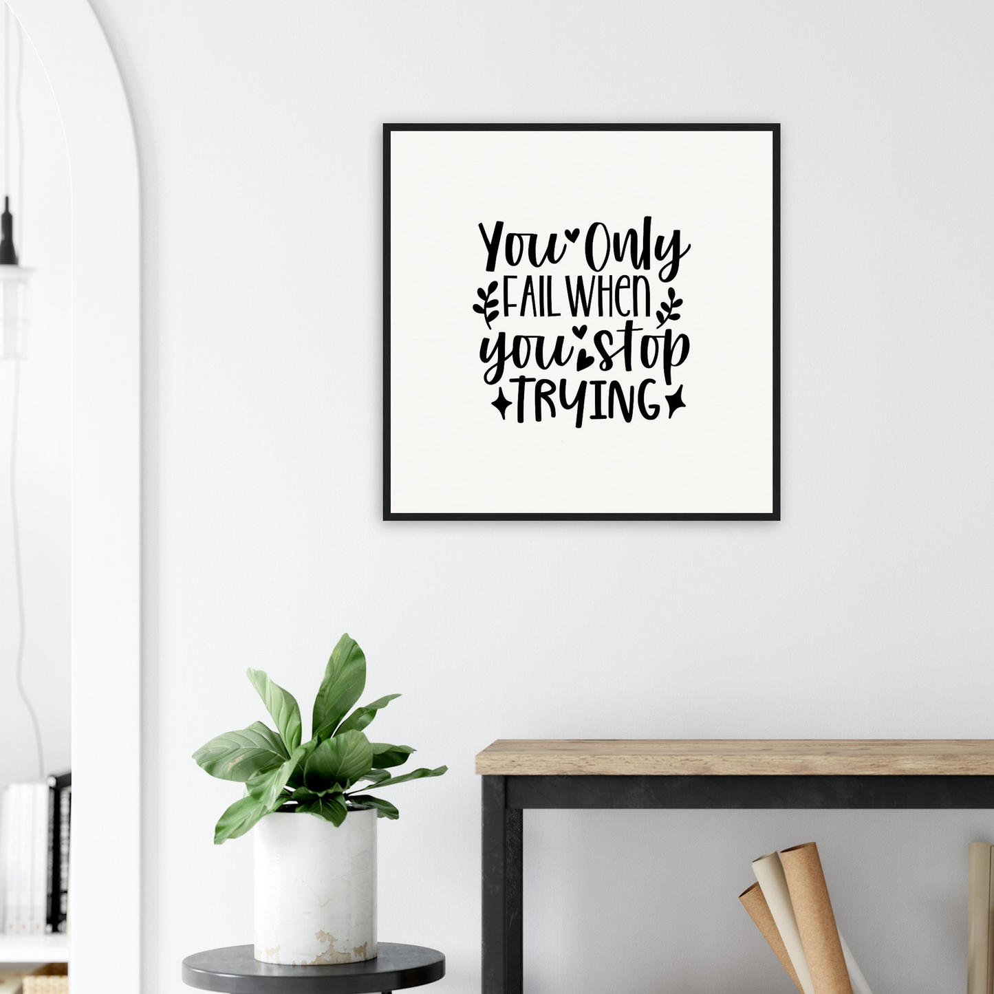 Inspirational Quote - Museum Quality Matte Paper Wooden Framed Poster