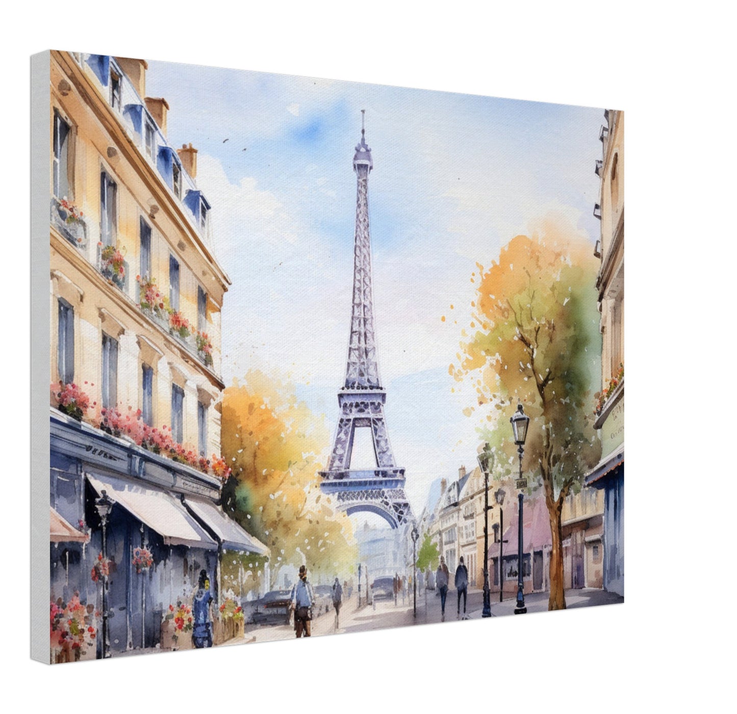 Eiffel Tower Watercolour - Canvas