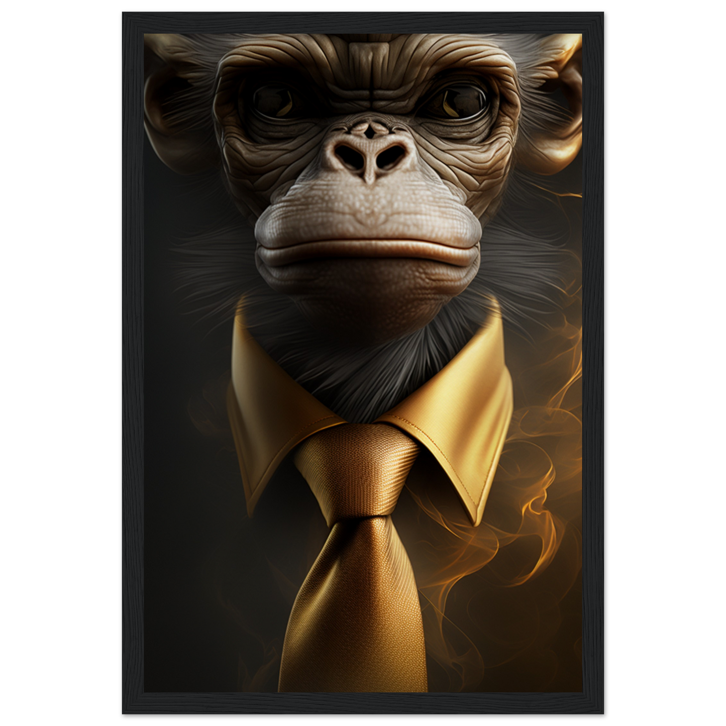 Abstract Ape Art - Museum-Quality Matte Paper Wooden Framed Poster