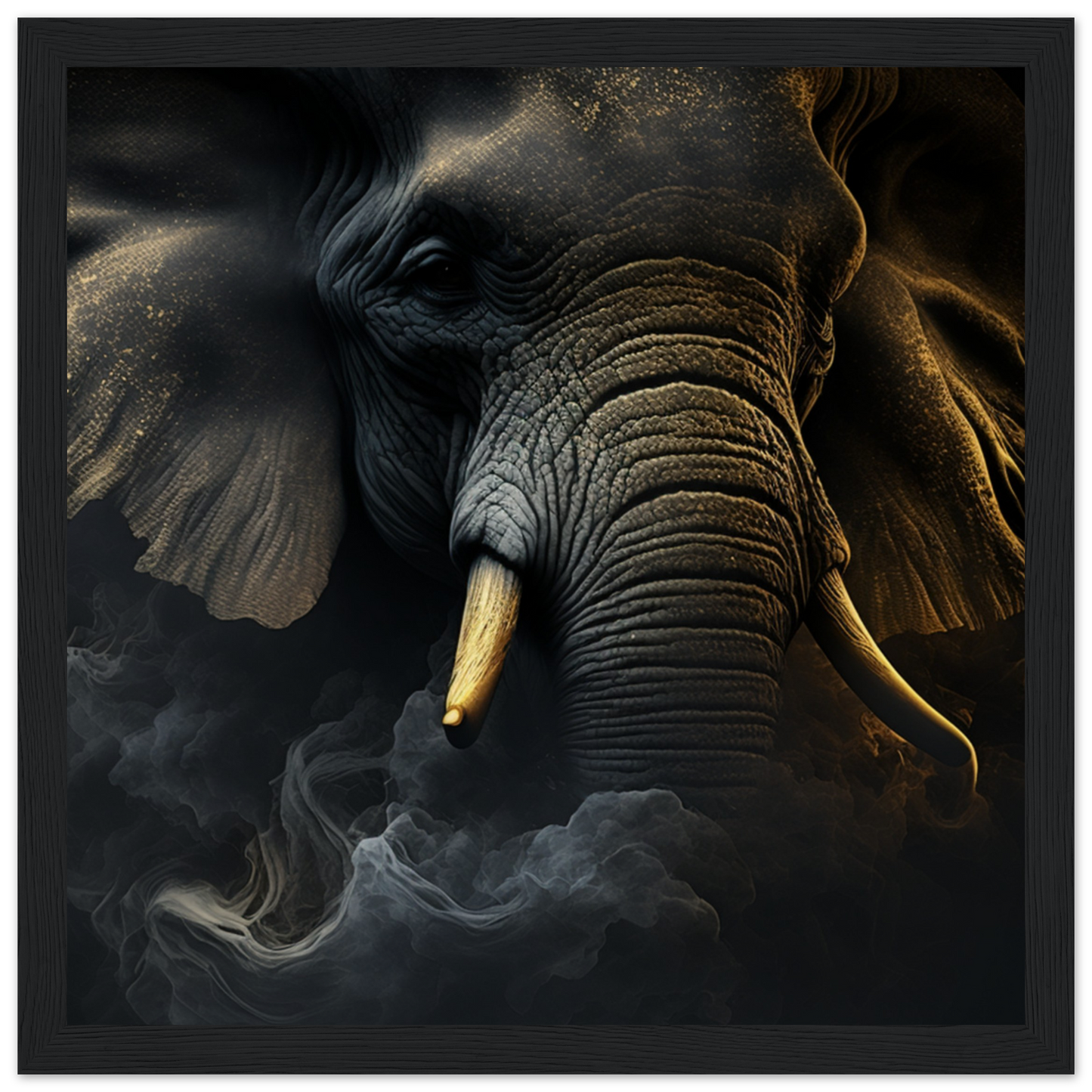 Abstract Elephant Art - Museum-Quality Matte Paper Wooden Framed Poster