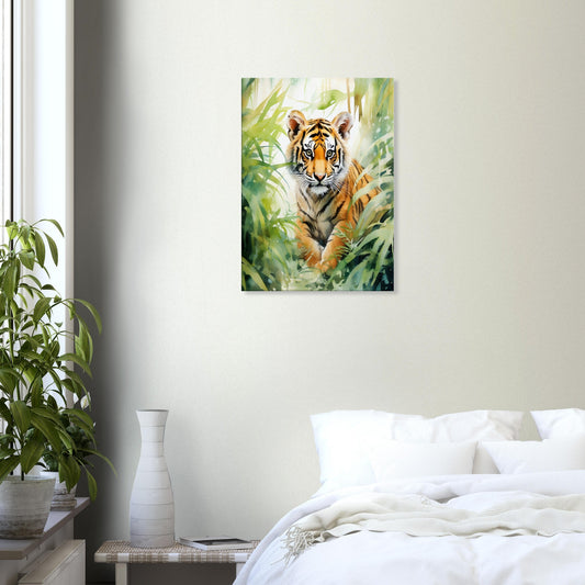 Tiger Cub in the Jungle - Canvas Design