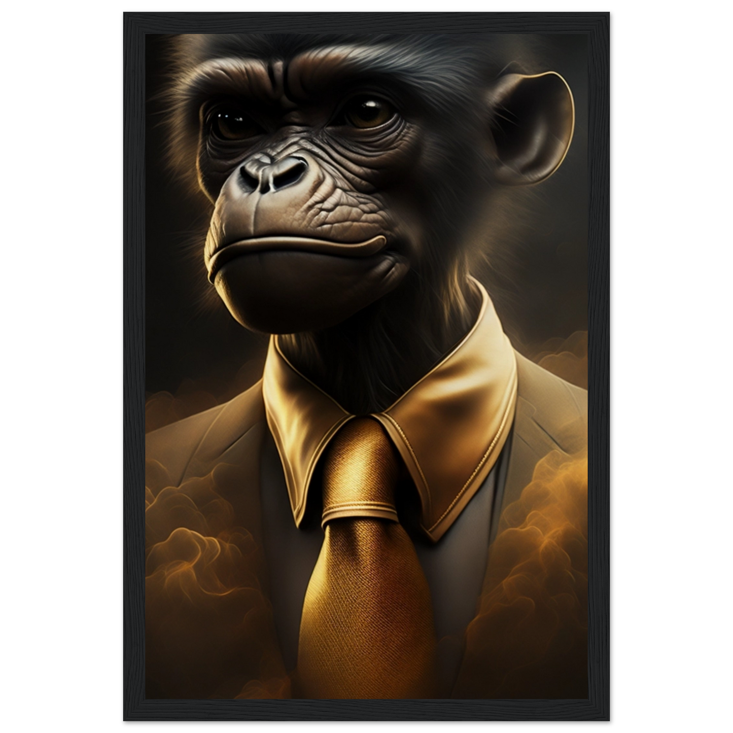 Abstract Ape Art - Museum-Quality Matte Paper Wooden Framed Poster