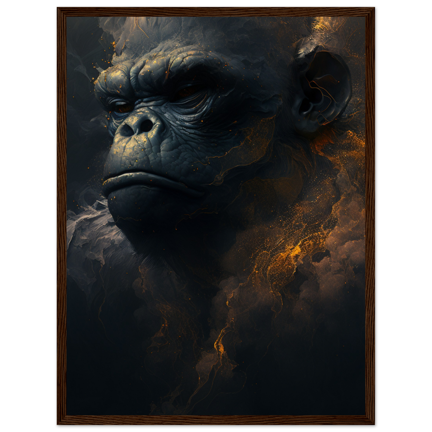 Abstract Ape Art - Museum-Quality Matte Paper Wooden Framed Poster