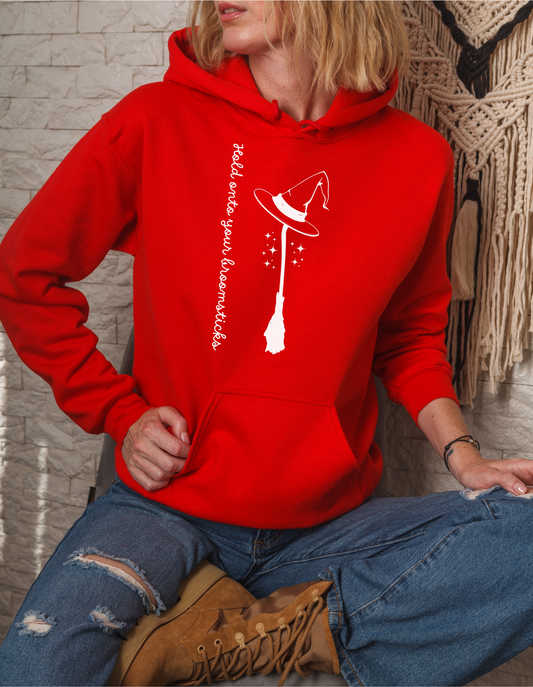 Hold onto your Broom - Unisex Halloween Hoodie