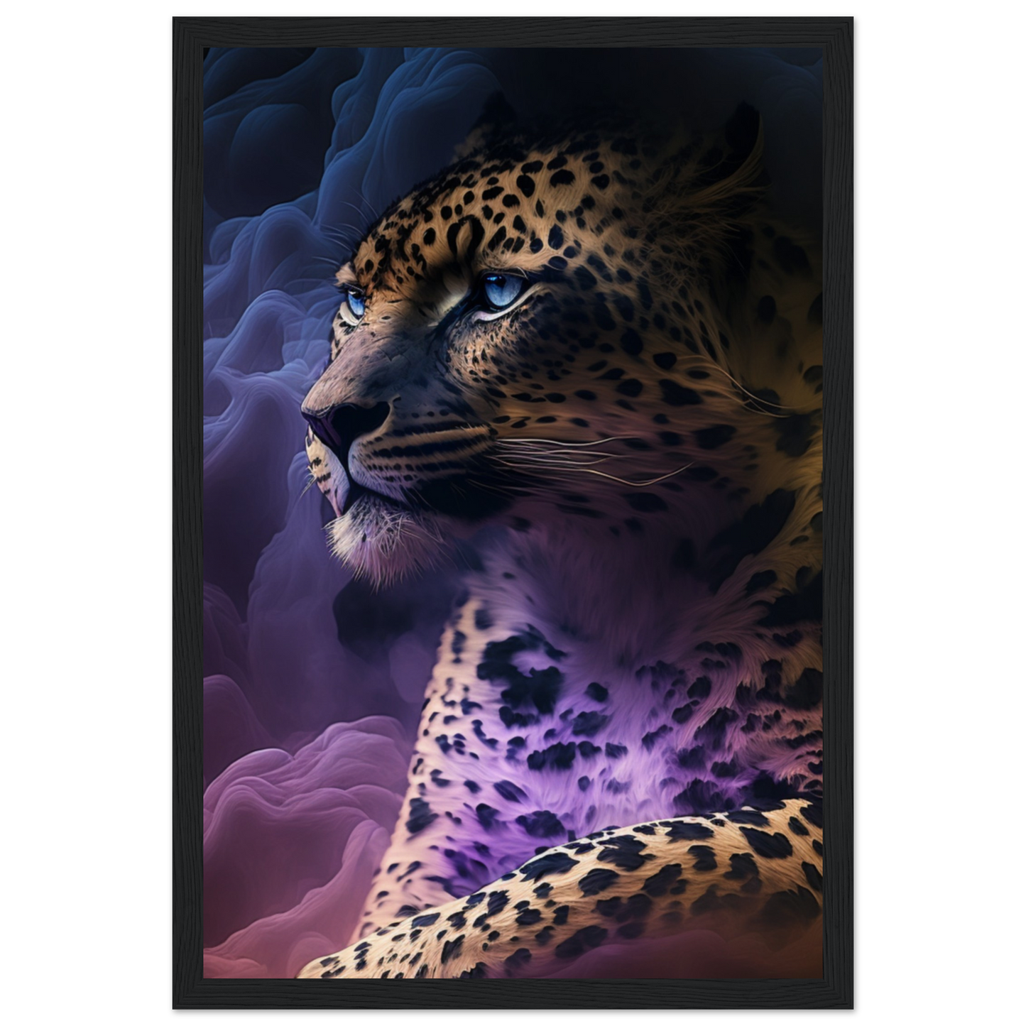 Abstract Leopard Art - Museum-Quality Matte Paper Wooden Framed Poster