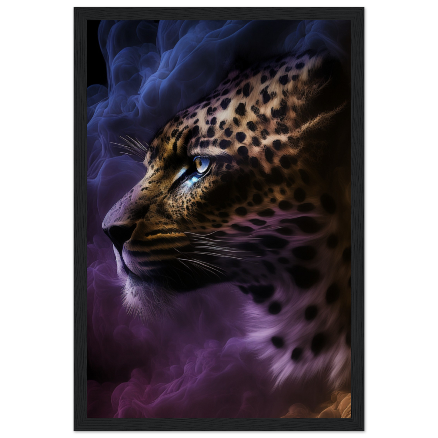 Abstract Leopard Art - Museum-Quality Matte Paper Wooden Framed Poster