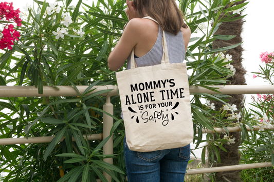 Mommy Funny Quote - Alone Time - Premium Tote Bag