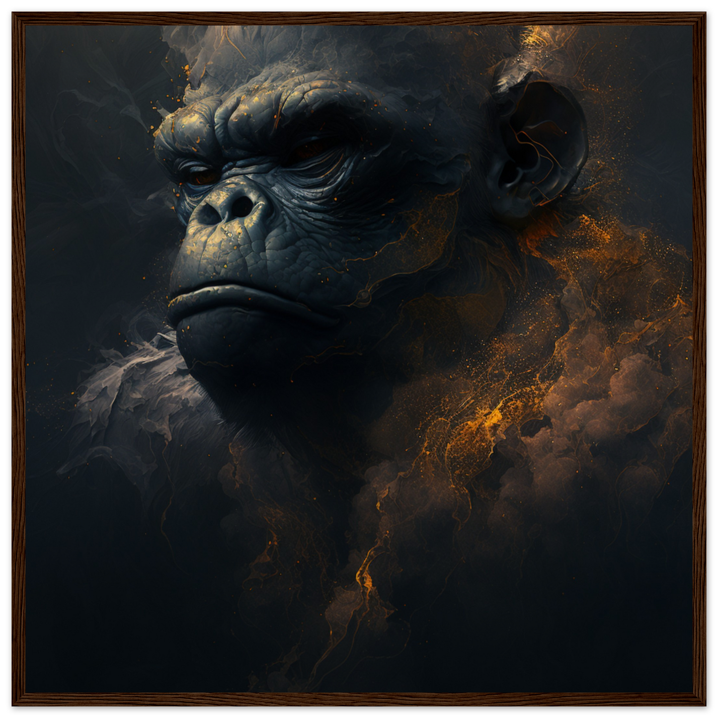 Abstract Ape Art - Museum-Quality Matte Paper Wooden Framed Poster