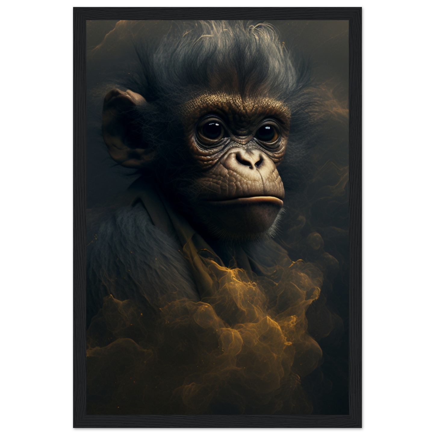 Abstract Ape Art - Museum-Quality Matte Paper Wooden Framed Poster